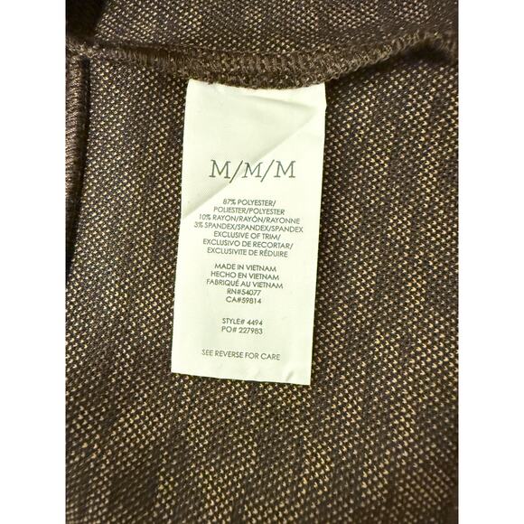 Cabi Empower Jacket Style 4494 Brown Black Tweed Knit Zip Front Blazer Medium - Picture 9 of 10